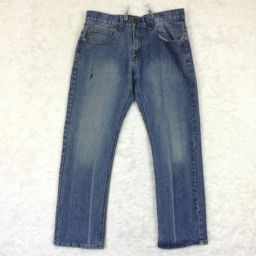 Beverly Hills Polo Club Mens Jeans Straight Leg Blue Denim Medium Wash 32x30